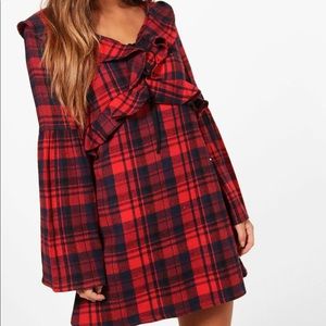 Boohoo Petite Jessica Frill Dress